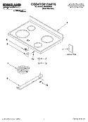 COOKTOP PARTS Diagram and Parts List for SES380MS0  Whirlpool Range