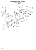 CONTROL PANEL PARTS Diagram and Parts List for LHW0050PQ2  Whirlpool Washer