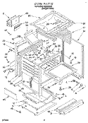 OVEN Diagram and Parts List for FGS385BQ2  Roper Range