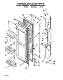 REFRIGERATOR DOOR Diagram and Parts List for 8ED22PWXAW02  Whirlpool Refrigerator