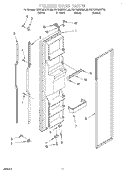 FREEZER DOOR Diagram and Parts List for KSRS25QGWH02  KitchenAid Refrigerator