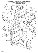 Part Location Diagram of 8572735 Whirlpool Panel, Console (Includes Item 19) (White)