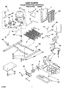 UNIT PARTS Diagram and Parts List for 8ED2GTKXRT00  Whirlpool Refrigerator
