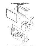 MICROWAVE DOOR AND LATCH Diagram and Parts List for KEMI300WBL1  KitchenAid Microwave Oven Combo