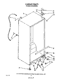 CABINET Diagram and Parts List for EV190NXWN01  Whirlpool Freezer