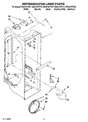 REFRIGERATOR LINER PARTS Diagram and Parts List for ED2JHAXTL01  Whirlpool Refrigerator