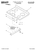 COOKTOP Diagram and Parts List for SES374HQ0  Whirlpool Range
