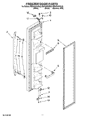 FREEZER DOOR PARTS Diagram and Parts List for ED5NHGXVQ00  Whirlpool Refrigerator