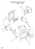 DISPENSER FRONT Diagram and Parts List for 6ED25DQXFB00  Whirlpool Refrigerator