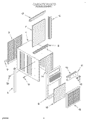 CABINET Diagram and Parts List for ACS102XH1  Whirlpool Air Conditioner
