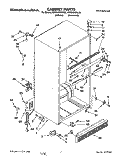 CABINET Diagram and Parts List for KTRI18KBWH00  Whirlpool Refrigerator