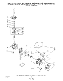 BRAKE, CLUTCH, GEARCASE, MOTOR AND PUMP Diagram and Parts List for GCA2781XSW0  Whirlpool Washer