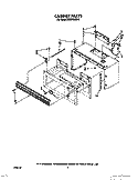CABINET Diagram and Parts List for MH6701XW1  Whirlpool Microwave