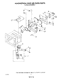 MAGNETRON AND AIRFLOW Diagram and Parts List for MC8790XT0  Whirlpool Microwave