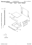OVEN, LITERATURE Diagram and Parts List for KBMC147HBL0  KitchenAid Microwave Oven Combo