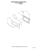 MICROWAVE DOOR PARTS Diagram and Parts List for KEHU309SSS05  KitchenAid Microwave Oven Combo
