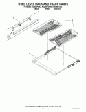THIRD LEVEL RACK AND TRACK PARTS Diagram and Parts List for KUDE60FXBL2  KitchenAid Dishwasher