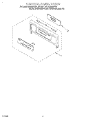 CONTROL PANEL, LITERATURE Diagram and Parts List for RBD306PDQ1  Whirlpool Wall Oven