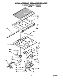 COMPARTMENT SEPARATOR Diagram and Parts List for RT18HKXAW01  Roper Refrigerator