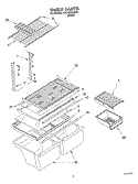 SHELF Diagram and Parts List for RT21SKXLQ00  Roper Refrigerator