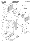 UNIT PARTS Diagram and Parts List for YACM082XK1  Whirlpool Air Conditioner