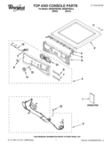 TOP AND CONSOLE PARTS Diagram and Parts List for WGD97HEXW4  Whirlpool Dryer