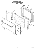 DOOR PARTS, MISCELLANEOUS PARTS Diagram and Parts List for FGP325KN1  Roper Range