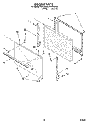 DOOR PARTS, OPTIONAL PARTS (NOT INCLUDED) Diagram and Parts List for FEP310KV2  Roper Range