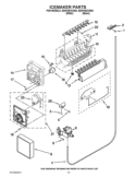ICEMAKER PARTS Diagram and Parts List for ED5VHEXVQ04  Whirlpool Refrigerator