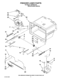 FREEZER LINER PARTS Diagram and Parts List for GI6FARXXY07  Whirlpool Refrigerator