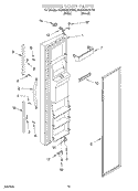 FREEZER DOOR Diagram and Parts List for 4KSRS25CHT00  KitchenAid Refrigerator