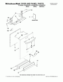 DOOR AND PANEL PARTS Diagram and Parts List for KUDS50SVBL2  KitchenAid Dishwasher