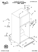 CABINET Diagram and Parts List for ET18NMXDW06  Whirlpool Refrigerator
