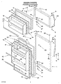 DOOR Diagram and Parts List for TT14DKXKQ00  Estate Refrigerator