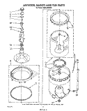 AGITATOR, BASKET AND TUB Diagram and Parts List for TAWL600WW0  Estate Washer