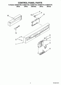 CONTROL PANEL PARTS Diagram and Parts List for GU2800XTVB0  Whirlpool Dishwasher