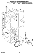 REFRIGERATOR LINER PARTS Diagram and Parts List for KSRX25FTSS01  KitchenAid Refrigerator