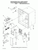 REFRIGERATOR LINER PARTS Diagram and Parts List for GI6FARXXB04  Whirlpool Refrigerator