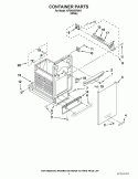 CONTAINER PARTS Diagram and Parts List for KFCK03ITWH1  KitchenAid Trash Compactor