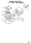 INTERNAL OVEN PARTS Diagram and Parts List for YKEMC307KS03  KitchenAid Microwave Oven Combo
