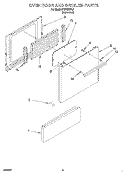 OVEN DOOR AND BROILER Diagram and Parts List for FEP210VL4  Roper Range
