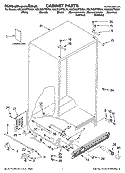 CABINET PARTS Diagram and Parts List for KSCS25FTMK01  KitchenAid Refrigerator