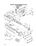 MOTOR AND ICE CONTAINER Diagram and Parts List for JWKGN700001  Whirlpool Refrigerator