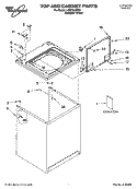 TOP AND CABINET PARTS Diagram and Parts List for LSR7010PQ2  Whirlpool Washer