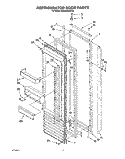 REFRIGERATOR DOOR Diagram and Parts List for KSSS42MDX02  KitchenAid Refrigerator