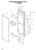 REFRIGERATOR DOOR Diagram and Parts List for GD2SHKXKQ01  Whirlpool Refrigerator