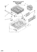 DISHRACK Diagram and Parts List for TUD7000Y1  Whirlpool Dishwasher