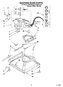 MACHINE BASE Diagram and Parts List for LSQ8500JQ2  Whirlpool Washer