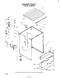 CABINET Diagram and Parts List for SHF5501W0  Whirlpool Dishwasher