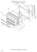 FREEZER DOOR Diagram and Parts List for KTRI18KAAL10  Whirlpool Refrigerator
